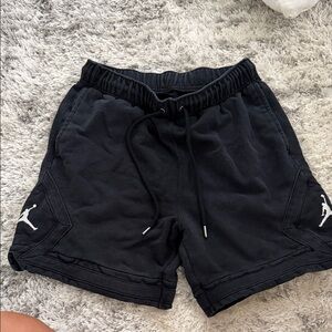 Jordan Black Shorts with White Jumpman Logos